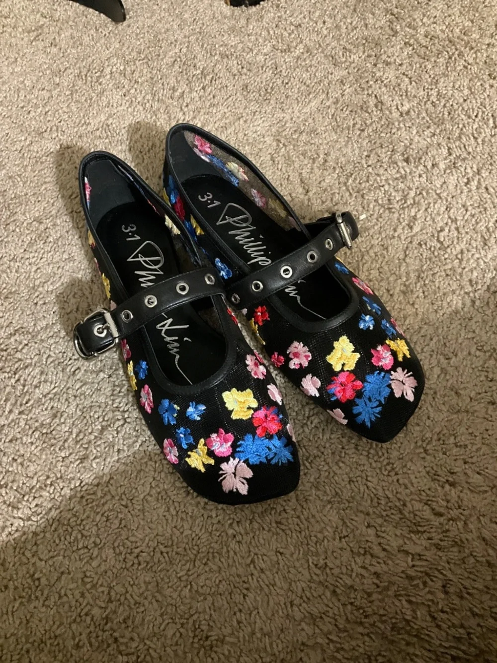 3.1 Phillip Lim Flowerworks Mesh Mary Jane